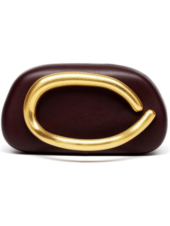 Handbags - Women's Leather Wine Red Clutch Purse Wedding Evening Crossbody Shoulder Bag